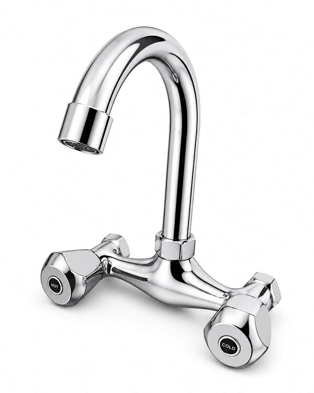 CHROME WALL MOUNTED HEAVEY SINK MIXER