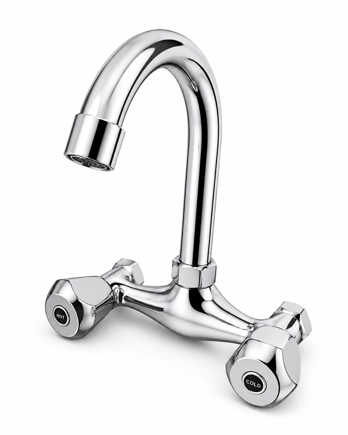CHROME WALL MOUNTED HEAVEY SINK MIXER
