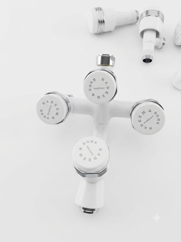 ASIA HEAD SHOWER SET BRASS BODY AND PLASTIC HEAD