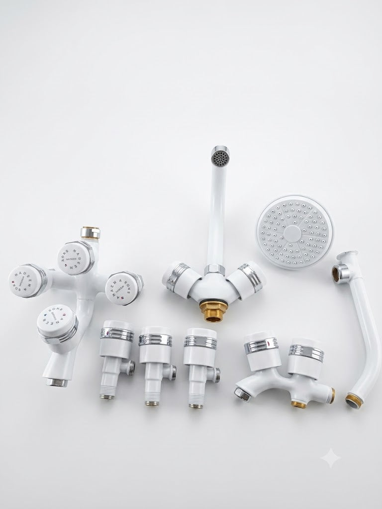 ASIA HEAD SHOWER SET BRASS BODY AND PLASTIC HEAD