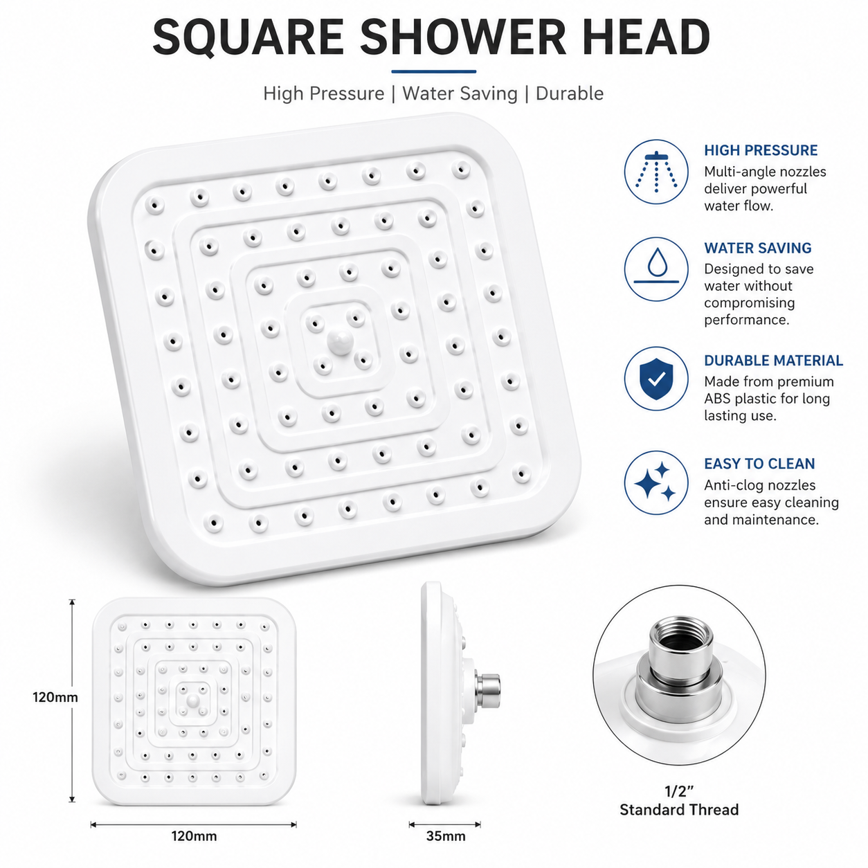 Square Shower pvc
